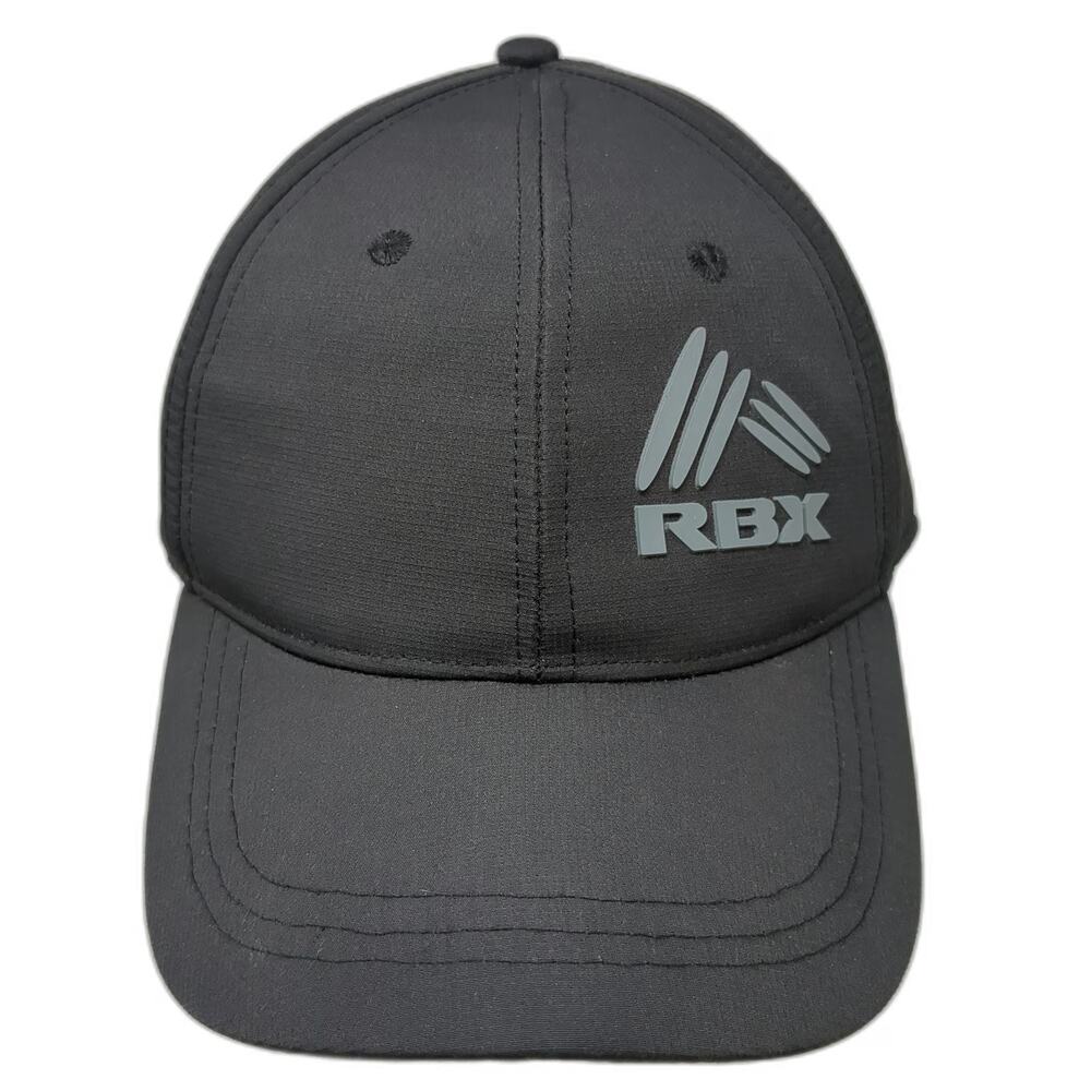 RBX Baseball Cap Black One Size Flexible Fitted Polyester Sport Performance Hat